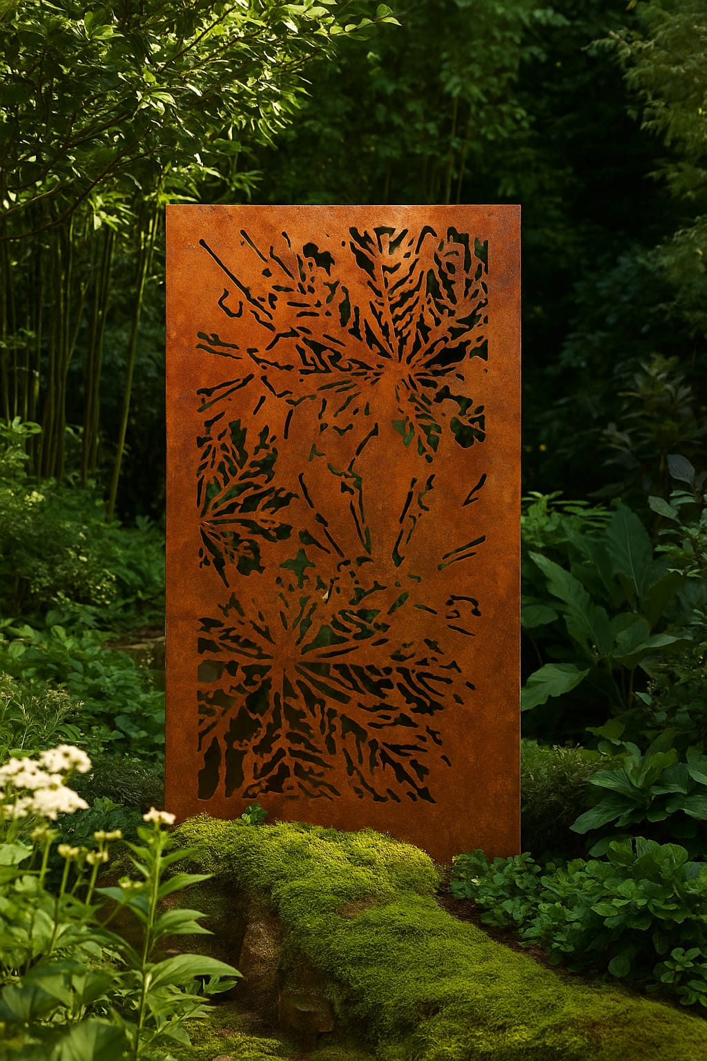 Botanical Screen | Corten Steel Garden Privacy Panel