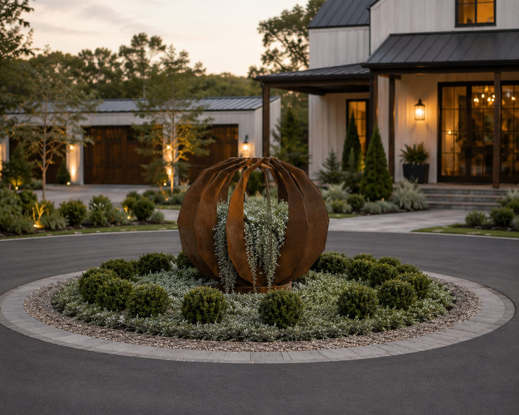 Boulder Garden Sculpture | Modern Outdoor Garden Art