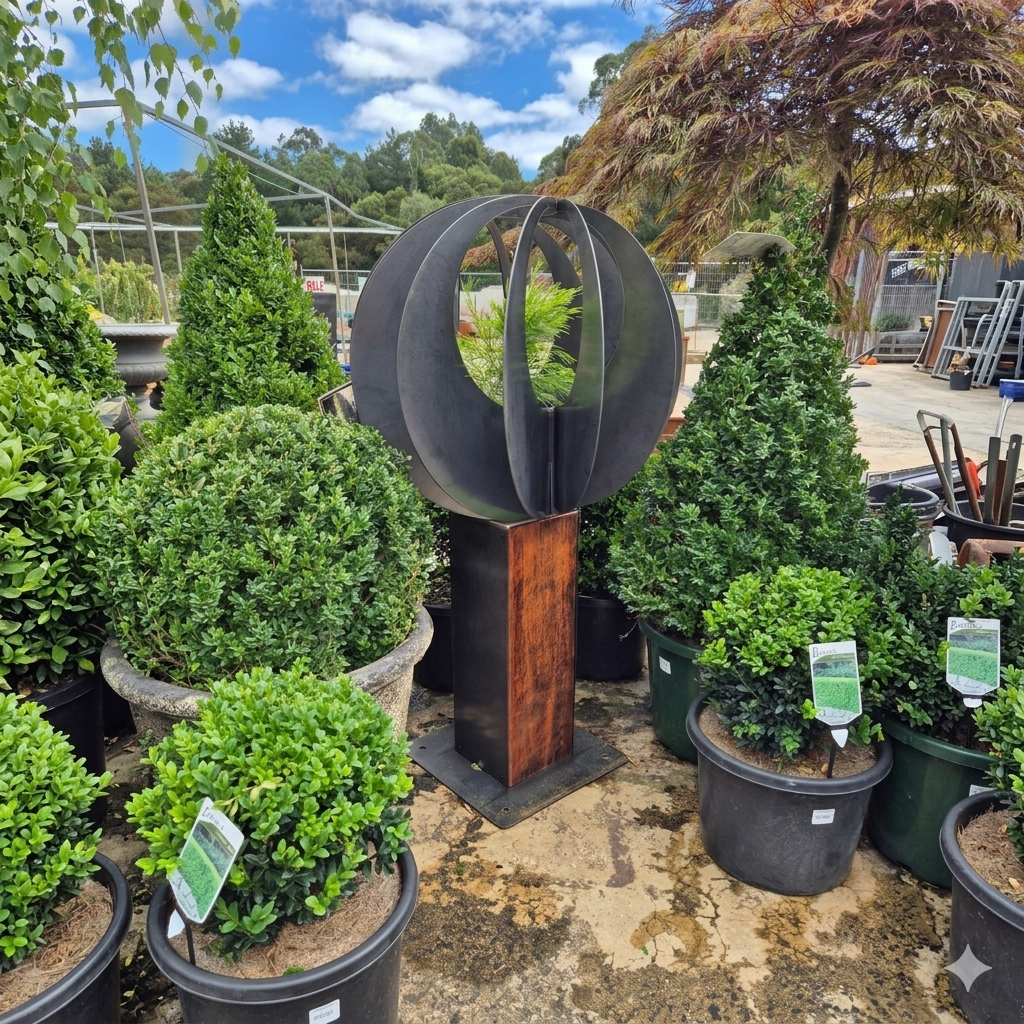 Metal Edged Timber Plinth