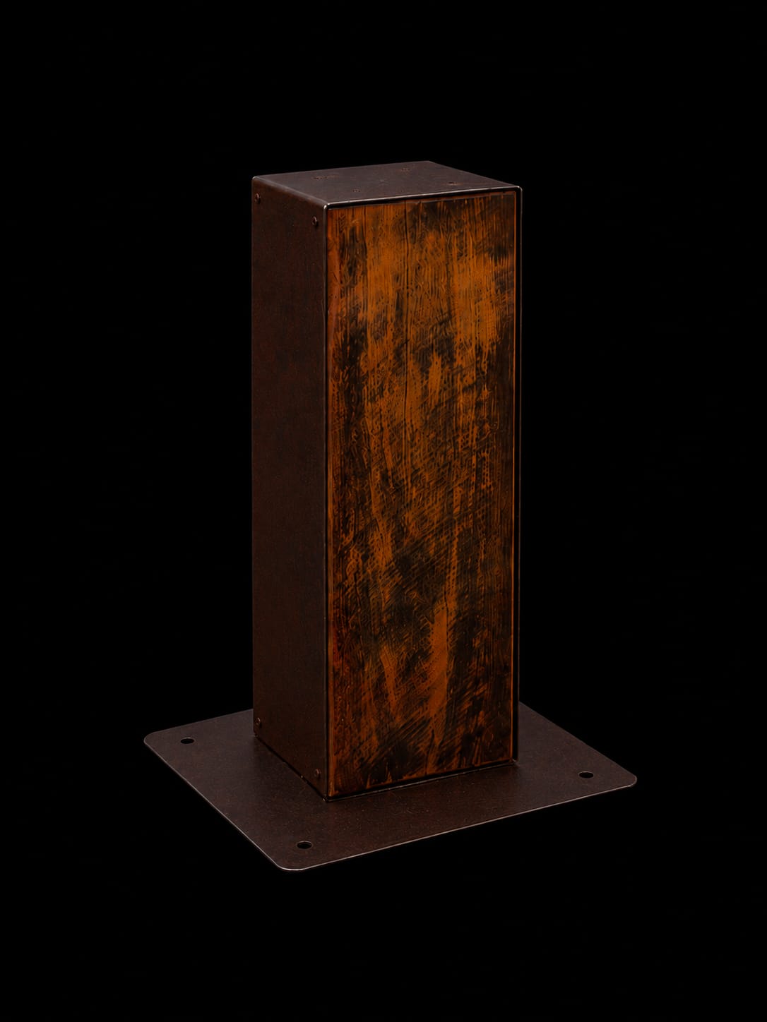Display Plinth | Metal-Edged Australian Hardwood Pedestal