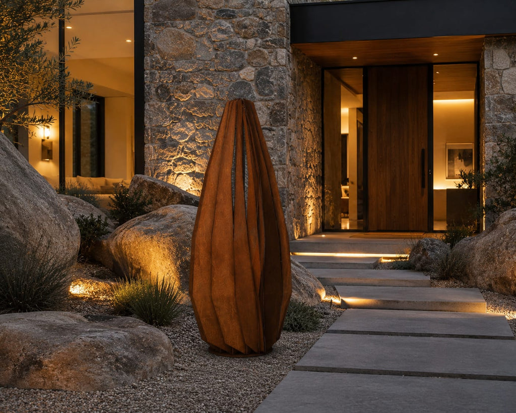 Corten Steel Garden Sculpture | Menhir Landscape Feature