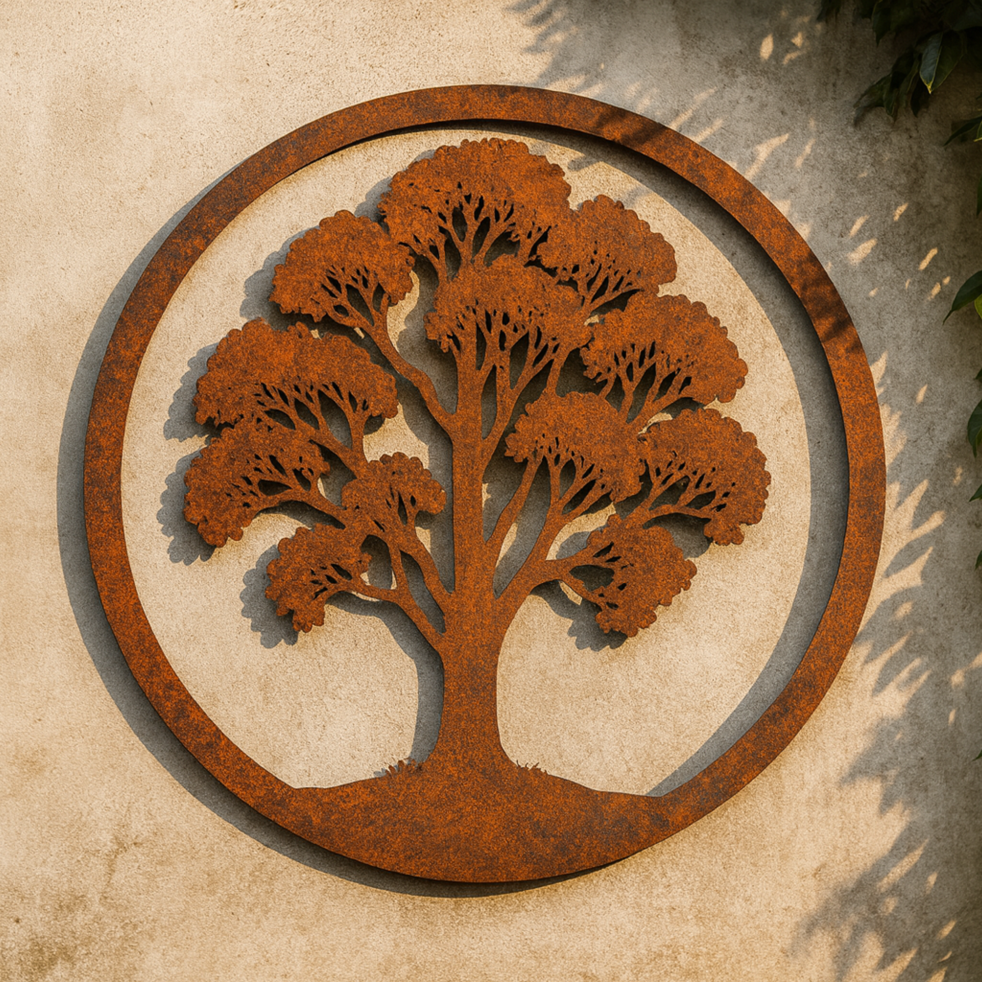 Eucalypt Circle Wall Art | Sculptural Garden Feature Panel