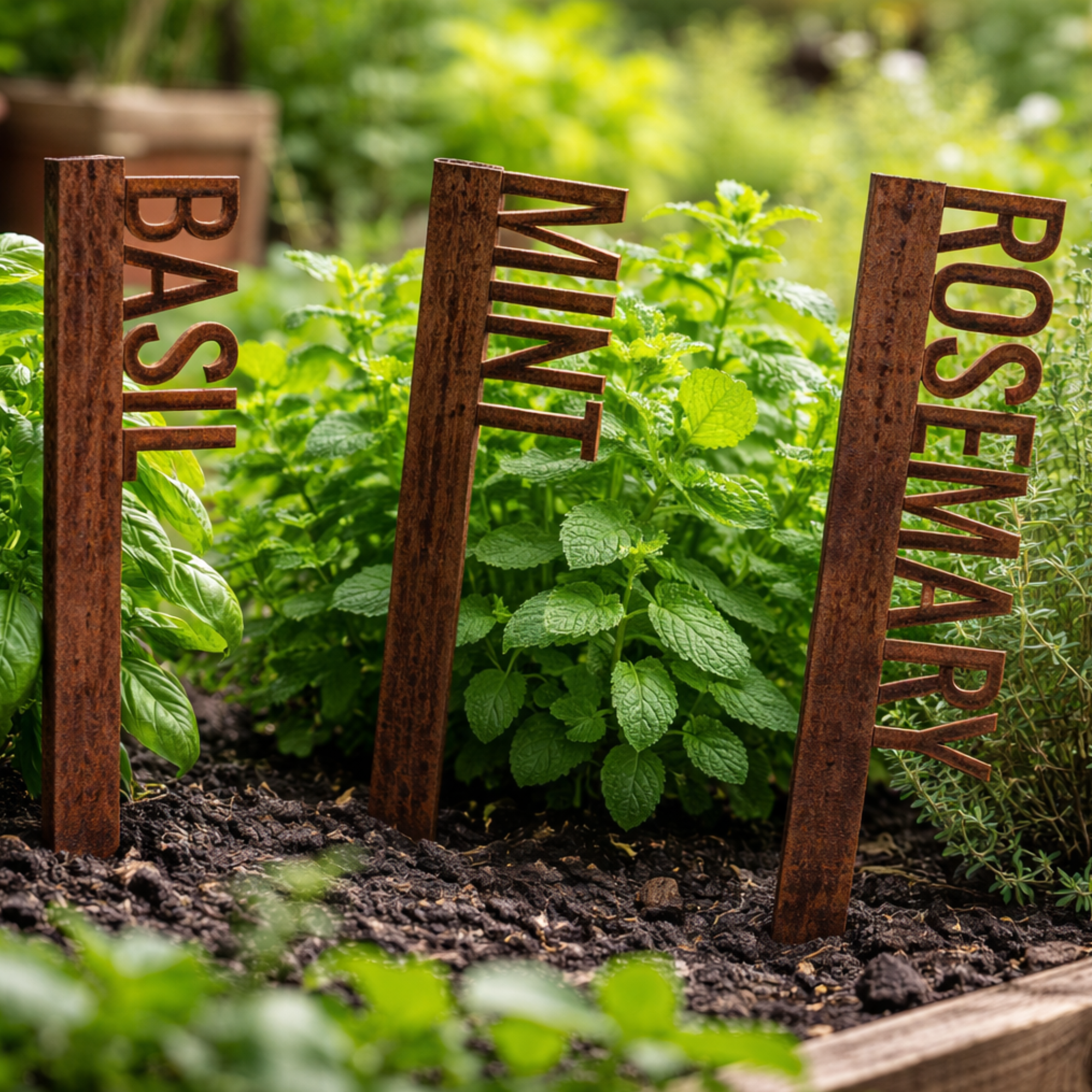 Garden Label Stakes | Metal Plant Markers for Herbs & Vegetables