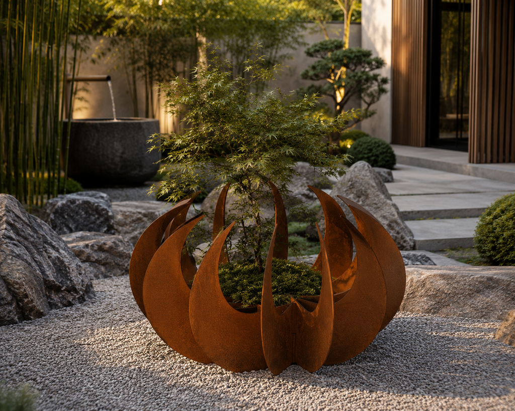 Haven Bowl | Corten Steel Nest Garden Sculpture