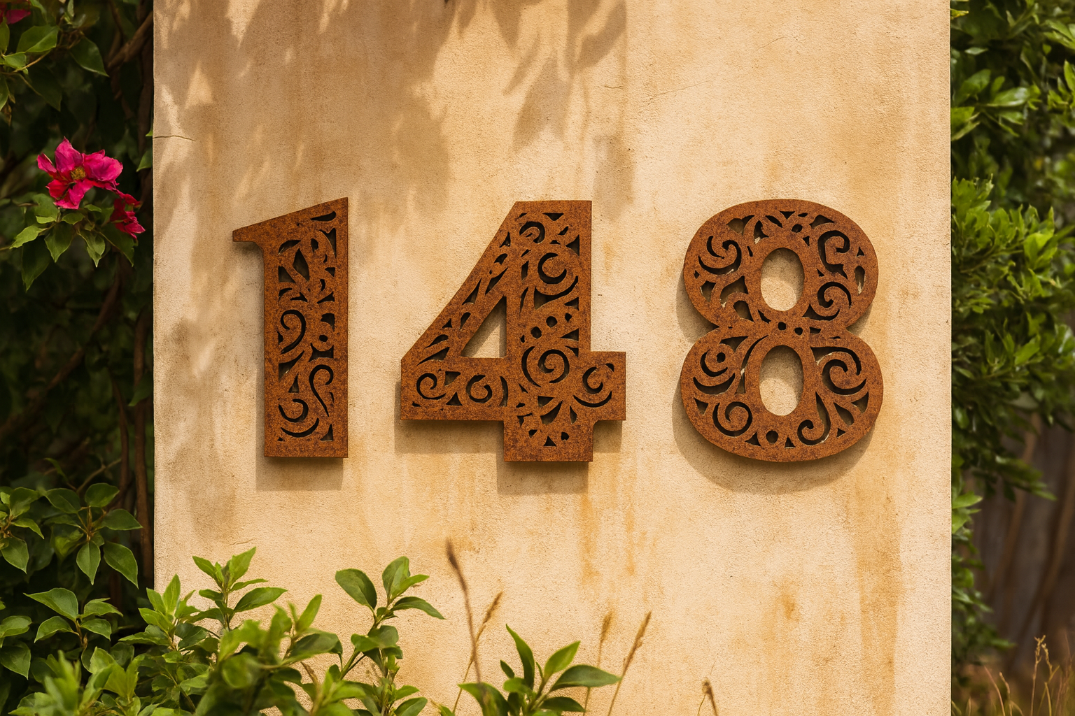 Filigree Signage | Corten Steel Decorative Numbers
